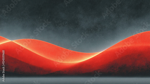 minimalist abstraction red on dark