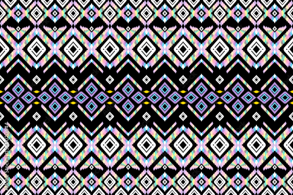 Abstract geometric design of ethnic, western fashion for Pakistani, Indian, Arab rugs, fabric, clothing, rugs, vector illustration, embroidery style, seamless, and wallpaper. Abstract geometric design of ethnic, western fashion for Pakistani, Indian, Arab rugs, fabric, clothing, rugs, vector illustration, embroidery style, seamless, and wallpaper.