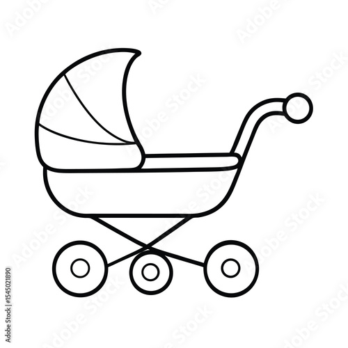 newborn baby carriage outline