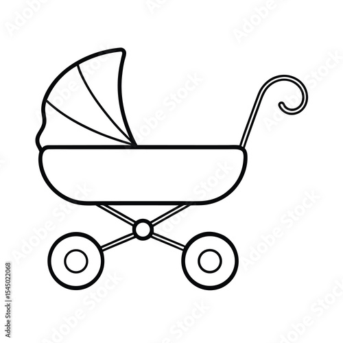 newborn baby carriage outline