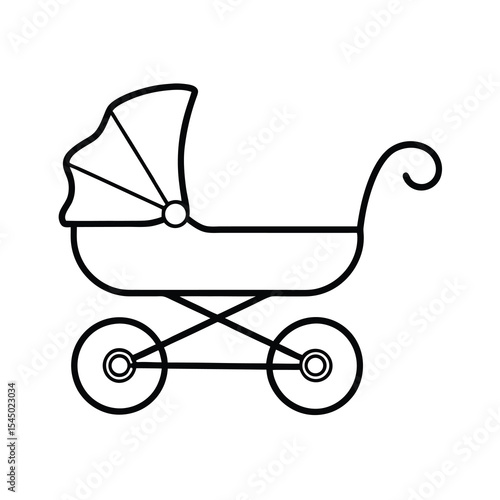 newborn baby carriage outline