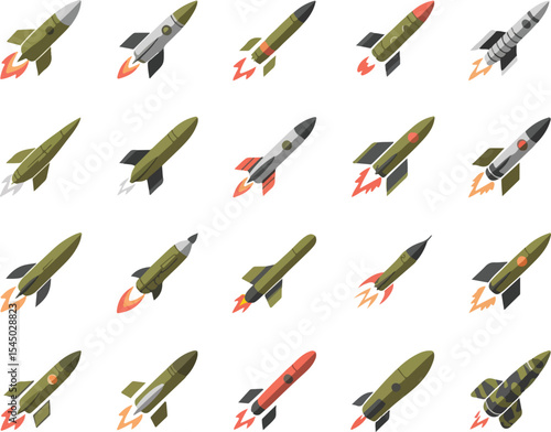 missile strike vector icon


