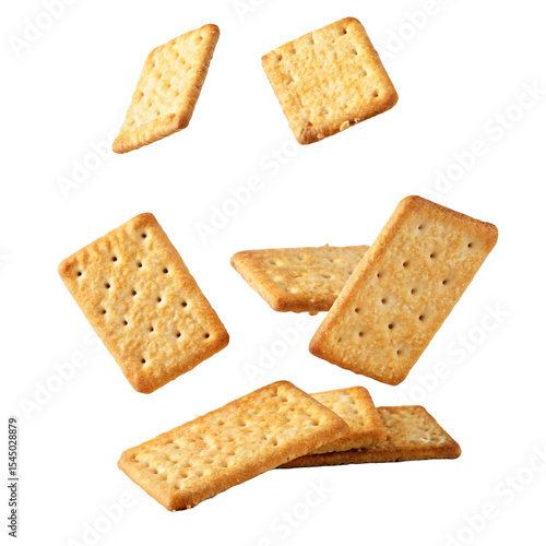 crackers isolated on white background