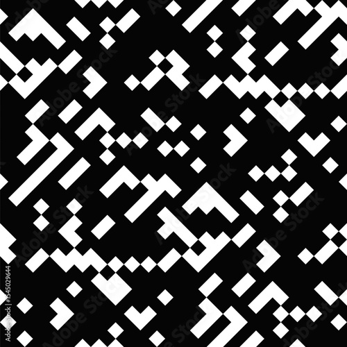 Diagonal random seamless abstract noise pattern background design - repetitive repeating monochrome vector graphic