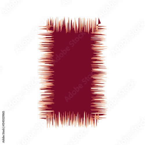 Blank Jagged Rectangle Line Frame