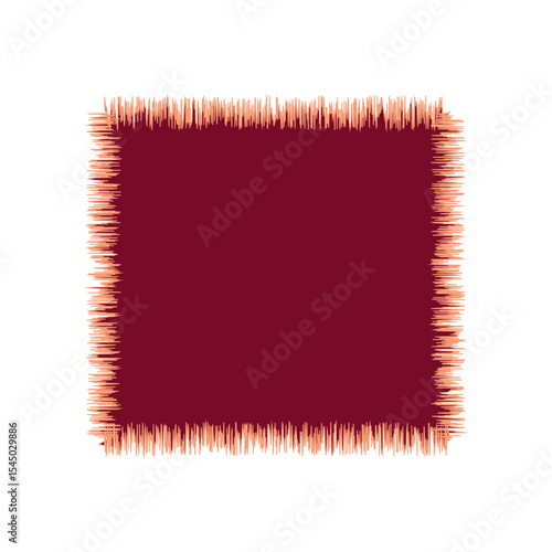 Blank Jagged Rectangle Line Frame
