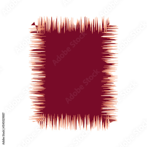 Blank Jagged Rectangle Line Frame