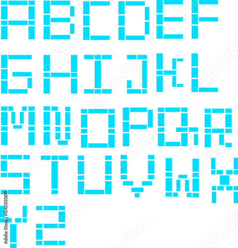 pixel alphabet set