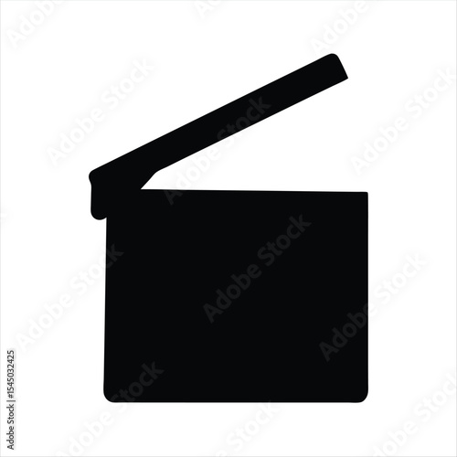 Simple Black and White Clapperboard Image for Film and Video Production