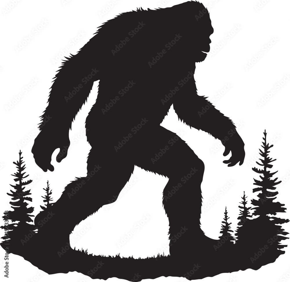 Fototapeta premium Bigfoot Wilderness Silhouette 