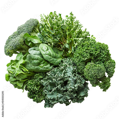 Vibrant Green Leafy Vegetables Broccoli, Spinach, Kale & More