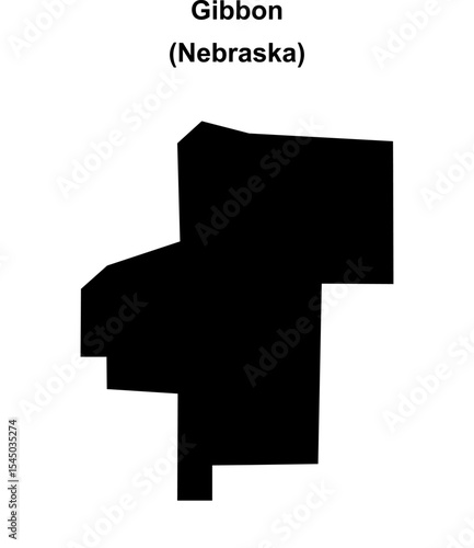Gibbon (Nebraska) blank outline map