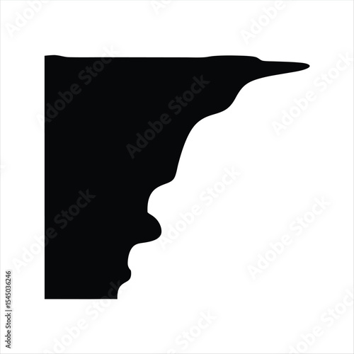 Silhouette of a Decorative Crown Molding, architectural detail element design