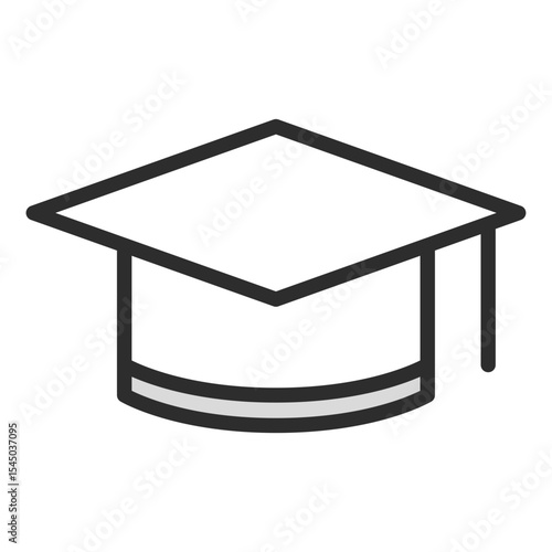 Graduation cap, academic, student, university, learning, degree, school, diploma, success, knowledge, achievement, study icons. Education Vector Icon