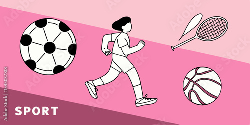 tennis player vector illustration