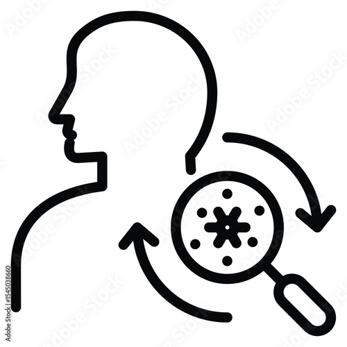 Photography Etiologic Disease Icon Line Vector Illustration