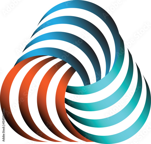 Abstract triangular interlocking curve design