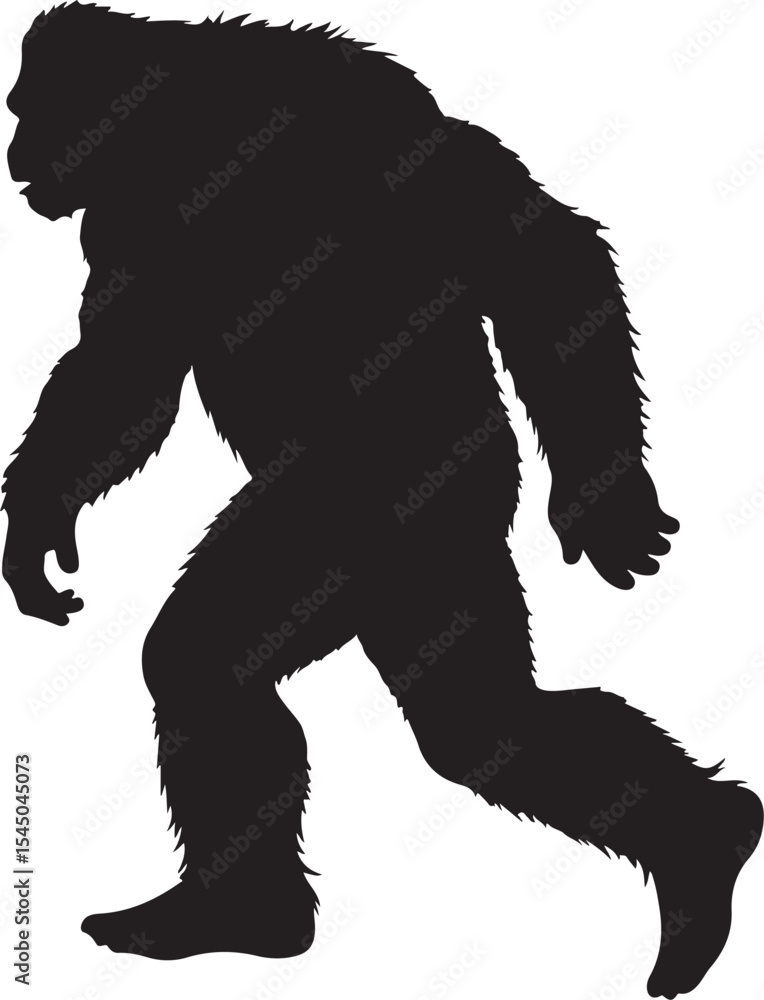 Fototapeta premium Bigfoot Vector Silhouette Bundle
