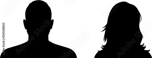 Man and woman vector silhouette