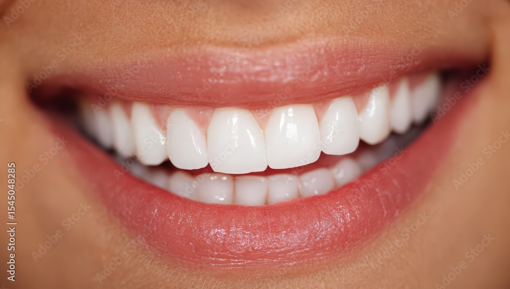 Radiant Smile and Healthy Teeth: A captivating close-up of a beautiful smile revealing pristine white teeth, exuding health and confidence. Perfect teeth, great dental health Radiant Smile and Healthy Teeth: A captivating close-up of a beautiful smile revealing pristine white teeth, exuding health and confidence. Perfect teeth, great dental health