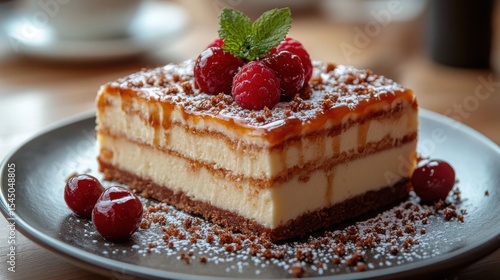 Wallpaper Mural Delicious Creamy Tiramisu Dessert Topped With Fresh Fruit Torontodigital.ca