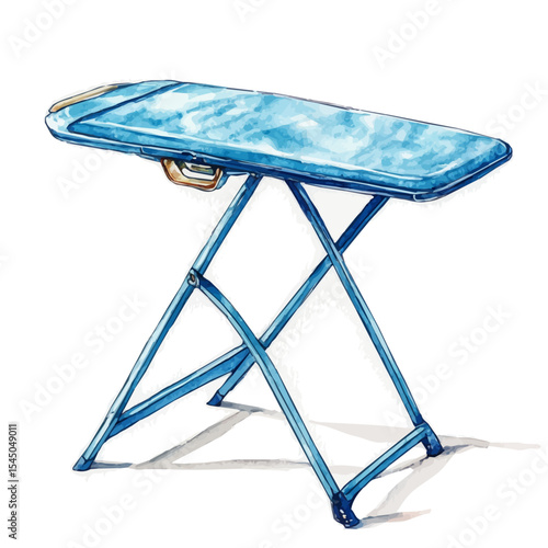 Ironing Board, watercolor painting vector, isolated on a white background.
