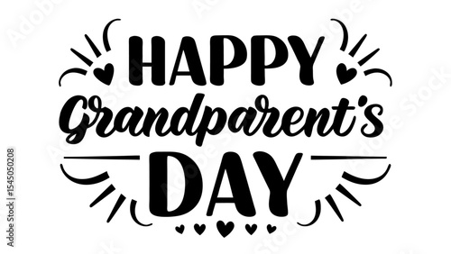 Happy Grandparent's Day calligraphy lettering