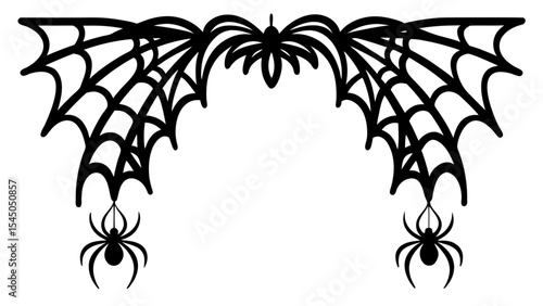 Scary spider and poisonous spider top frame