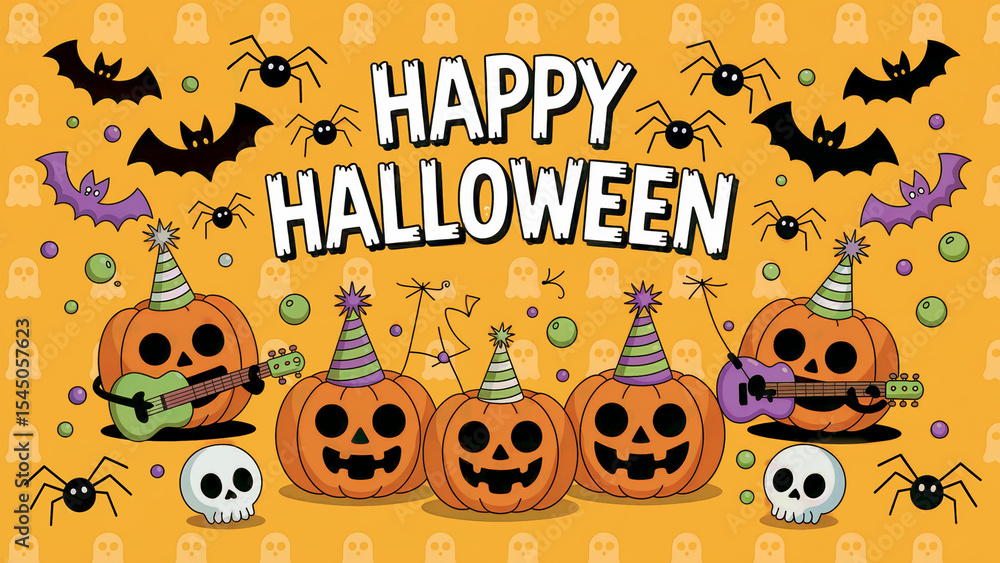 A Playful Halloween Card Background, Halloween Hd Background, Horror Wallpaper Illustration, High Resolution Seasonal Stock Photo A Playful Halloween Card Background, Halloween Hd Background, Horror Wallpaper Illustration, High Resolution Seasonal Stock Photo