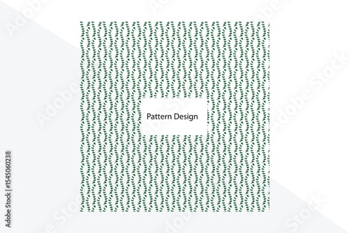 Artistic seamless pattern with abstract leaf and green