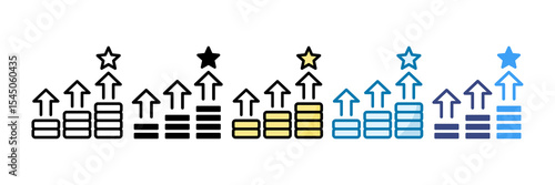 Competitive Advantage Icon Set Multiple Style Collection