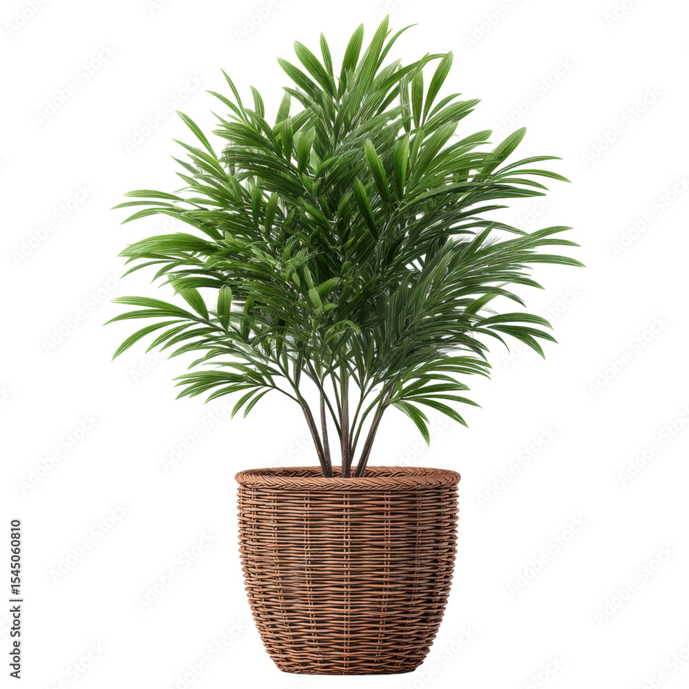 Decorative plants with lush green leaves in woven basket pot create natural and refreshing atmosphere perfect for indoor spaces Decorative plants with lush green leaves in woven basket pot create natural and refreshing atmosphere perfect for indoor spaces