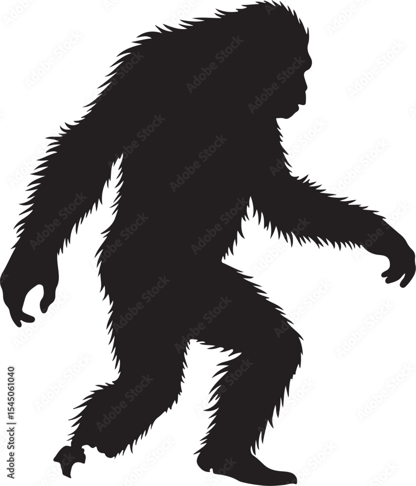 Fototapeta premium Bigfoot Vector Silhouette Bundle