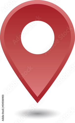 イラスト素材：マップのピン　ベクター  3D　オレンジ　赤　red pin point. pin location icons.