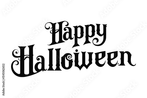 Happy Halloween Typography Vector Design