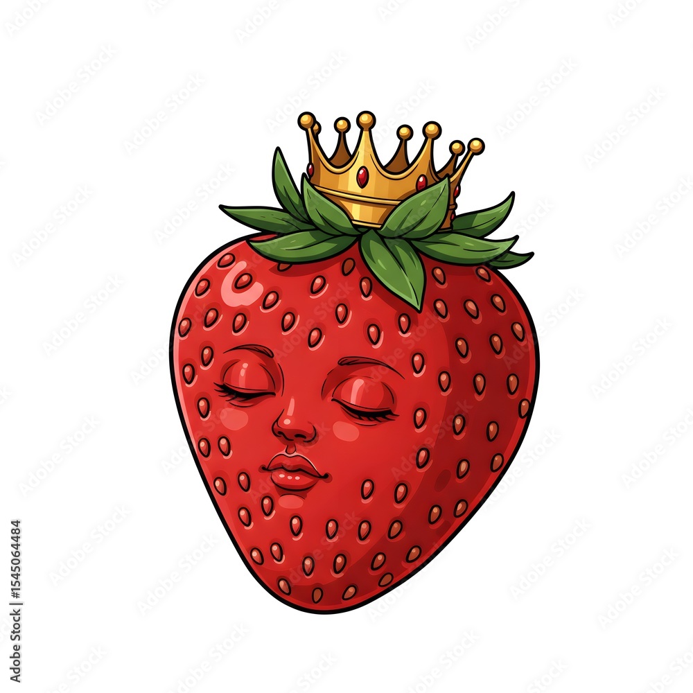 Obraz premium The Sentient Strawberry