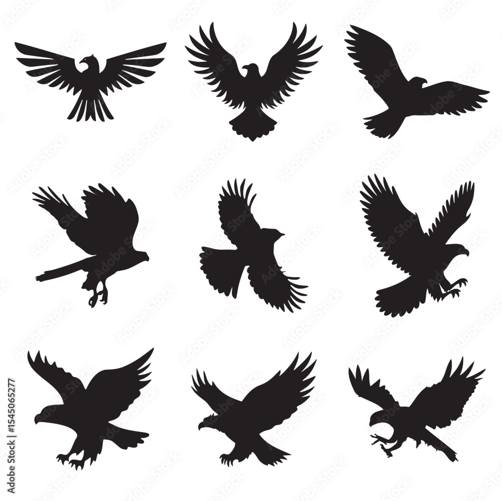 Obraz premium Majestic Vector Bald Eagle in Flying