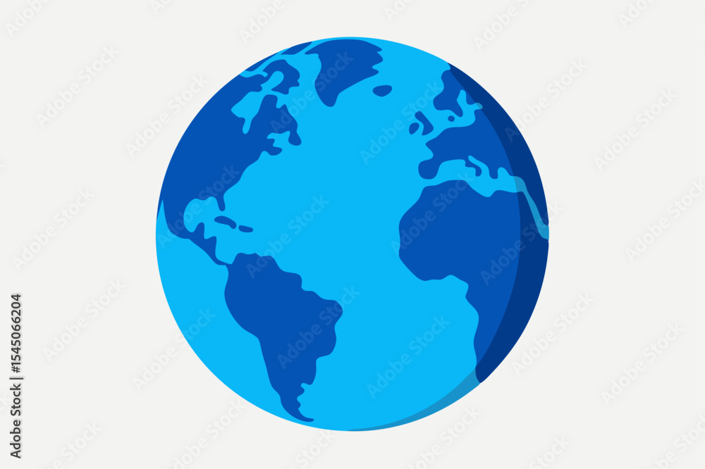 Blue Globe Vector – Simplified Earth Illustration Blue Globe Vector – Simplified Earth Illustration
