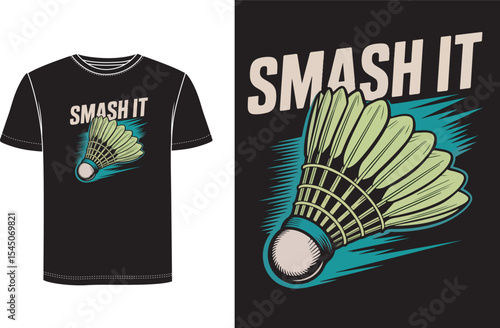 Badminton T Shirt Design