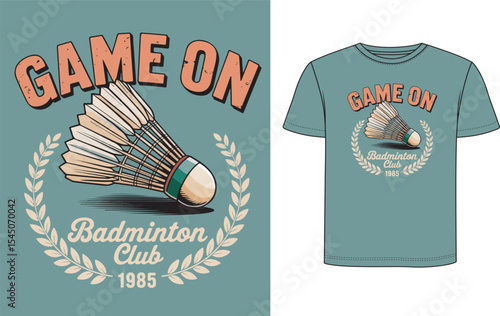 Badminton T Shirt Design