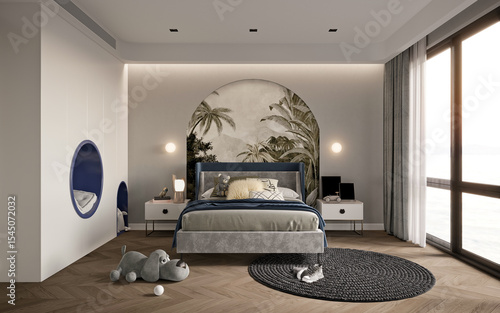 3d render bedroom
