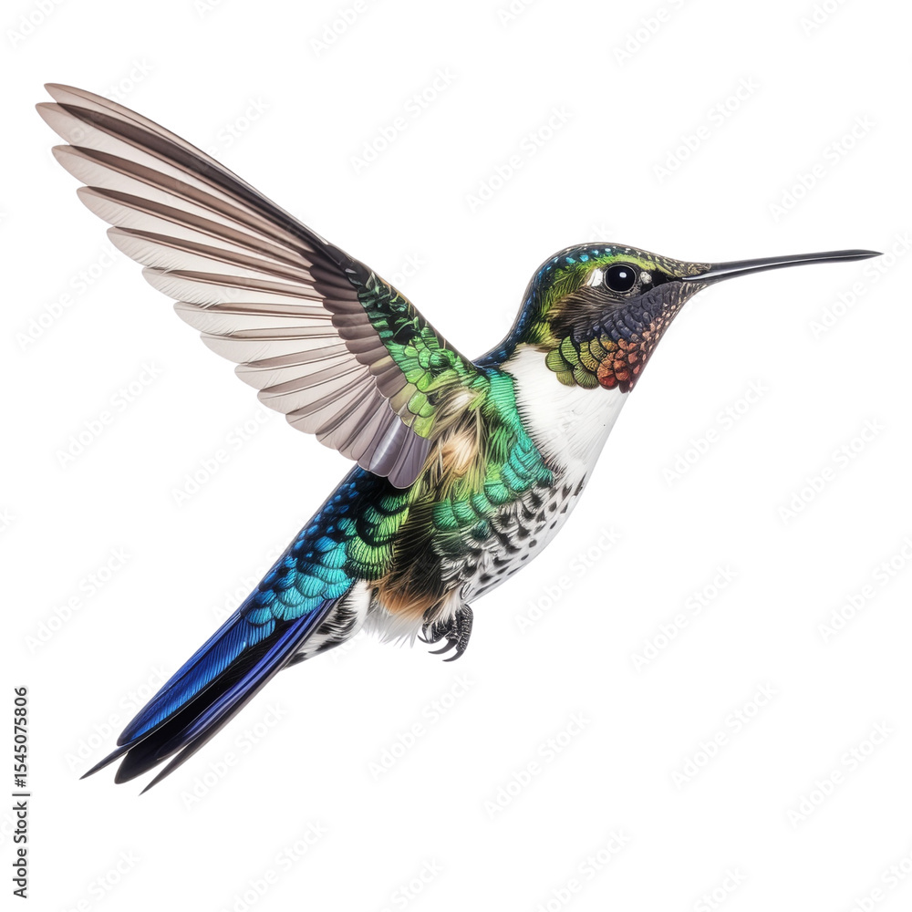 Obraz premium Hummingbird, isolated , transparent background ,cut out,