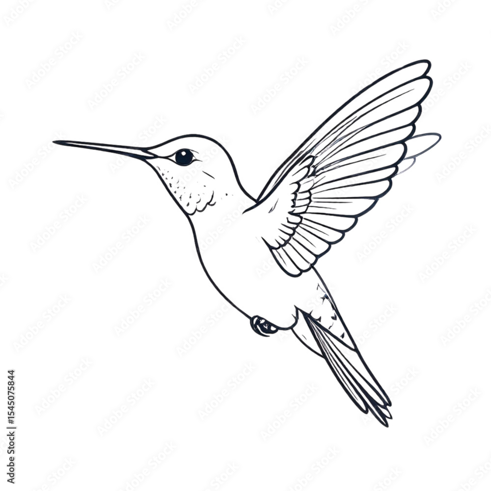 Obraz premium Hummingbird vector illustration, isolated