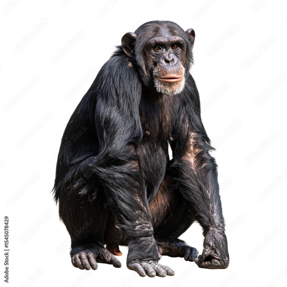 Fototapeta premium Chimpanzees ,object isolated on transparent background