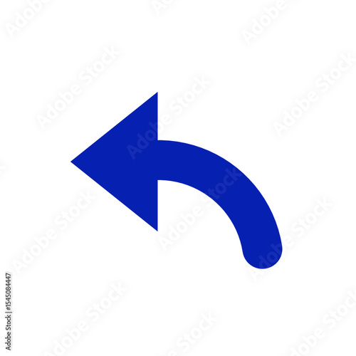 Turn left sign for traffic direction layout