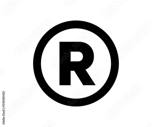 Registered trademark icon. Copyright mark symbol icon. Smart ark and trademark right and license vector design and illustration.
