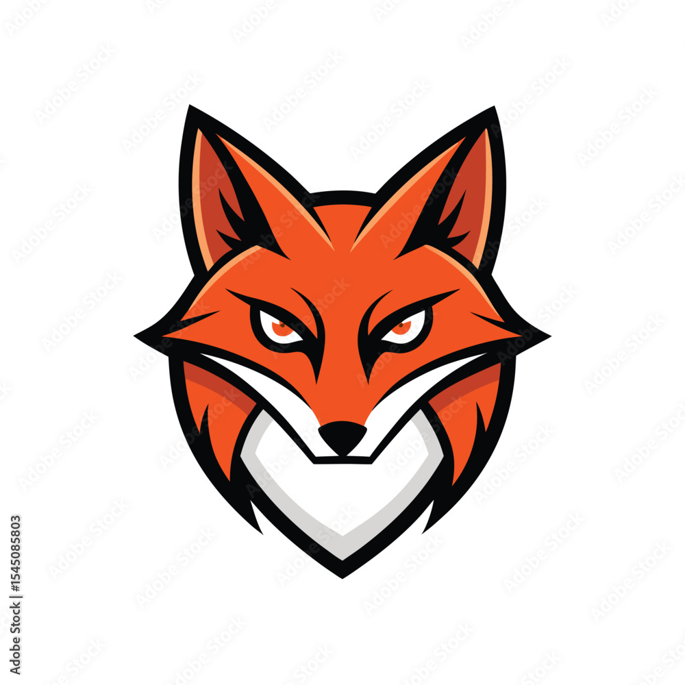 Obraz premium red fox cartoon mascot