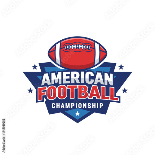 american football logo. sport emblem, badge, design elements, logotype template vector illustration