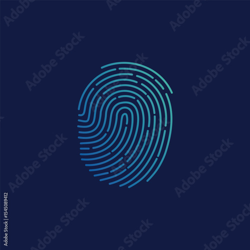 Fingerprint, logo personal identification, identity, id logo. Vector illustration