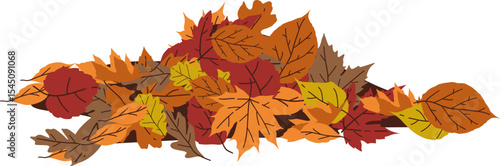 Autumn Leaf Pile Illustration